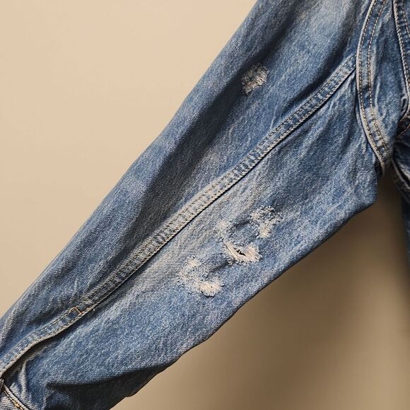 Free People Distress Demim Jacket We The Free XS - Picture 8 of 12
